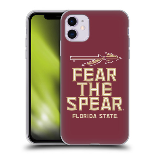 Florida State University FSU Florida State University Art Fear The Spear Soft Gel Case for Apple iPhone 11