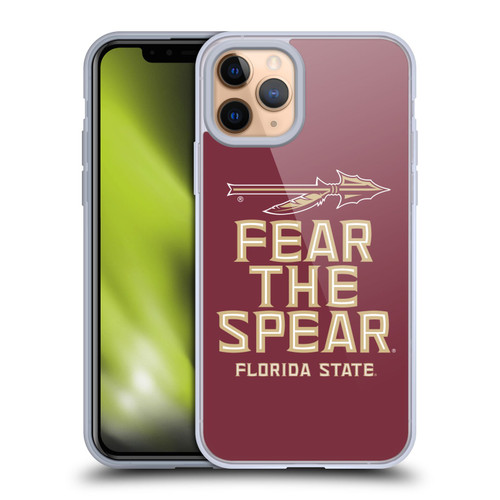 Florida State University FSU Florida State University Art Fear The Spear Soft Gel Case for Apple iPhone 11 Pro