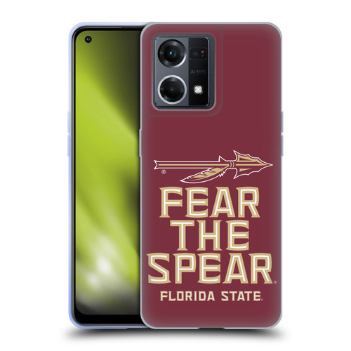 Florida State University FSU Florida State University Art Fear The Spear Soft Gel Case for OPPO Reno8 4G