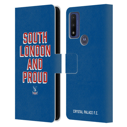 Crystal Palace FC Crest South London And Proud Leather Book Wallet Case Cover For Motorola G Pure