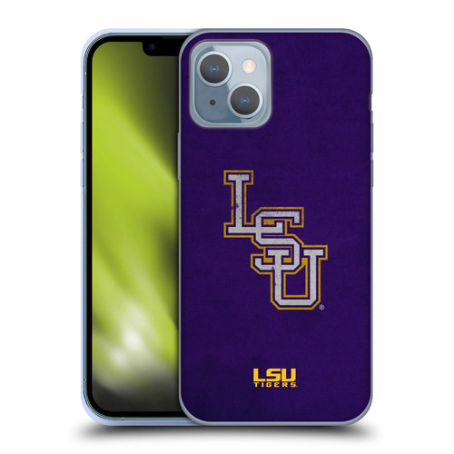 Louisiana State University LSU Louisiana State University Distressed Look Soft Gel Case for Apple iPhone 14