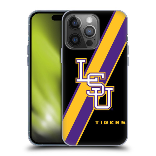 Louisiana State University LSU Louisiana State University Stripes Soft Gel Case for Apple iPhone 14 Pro