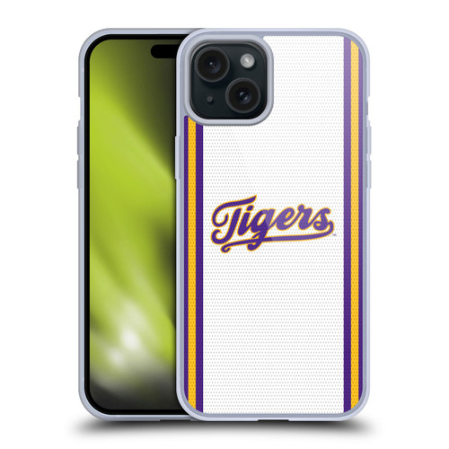 Louisiana State University LSU Louisiana State University Football Jersey Soft Gel Case for Apple iPhone 15 Plus