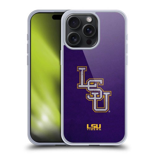 Louisiana State University LSU Louisiana State University Distressed Look Soft Gel Case for Apple iPhone 15 Pro Max