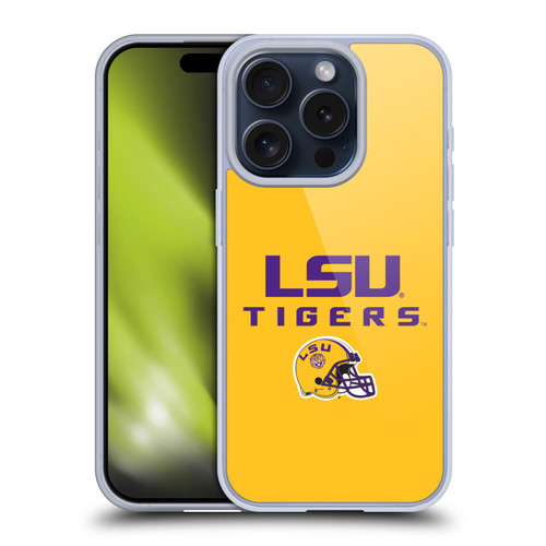 Louisiana State University LSU Louisiana State University Helmet Logotype Soft Gel Case for Apple iPhone 15 Pro