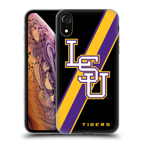 Louisiana State University LSU Louisiana State University Stripes Soft Gel Case for Apple iPhone XR