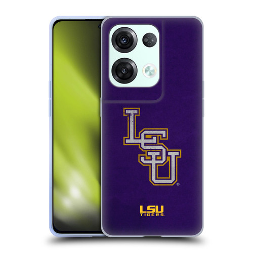 Louisiana State University LSU Louisiana State University Distressed Look Soft Gel Case for OPPO Reno8 Pro