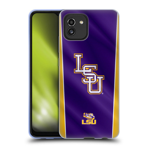 Louisiana State University LSU Louisiana State University Banner Soft Gel Case for Samsung Galaxy A03 (2021)