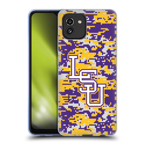 Louisiana State University LSU Louisiana State University Digital Camouflage Soft Gel Case for Samsung Galaxy A03 (2021)