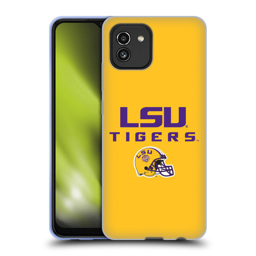 Louisiana State University LSU Louisiana State University Helmet Logotype Soft Gel Case for Samsung Galaxy A03 (2021)