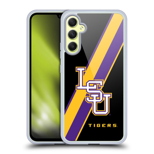 Louisiana State University LSU Louisiana State University Stripes Soft Gel Case for Samsung Galaxy A34 5G