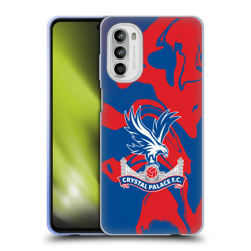Crystal Palace FC Crest Red And Blue Marble Soft Gel Case for Motorola Moto G52