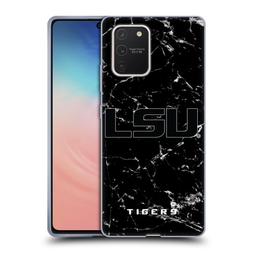 Louisiana State University LSU Louisiana State University Black And White Marble Soft Gel Case for Samsung Galaxy S10 Lite