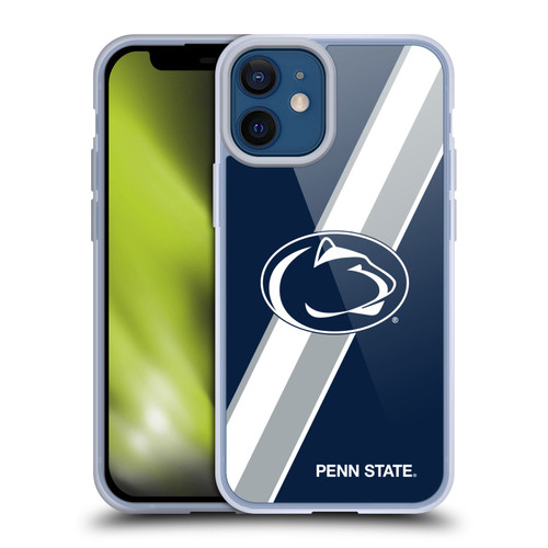 Pennsylvania State University PSU The Pennsylvania State University Stripes Soft Gel Case for Apple iPhone 12 Mini