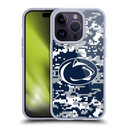 Pennsylvania State University PSU The Pennsylvania State University Digital Camouflage Soft Gel Case for Apple iPhone 14 Pro