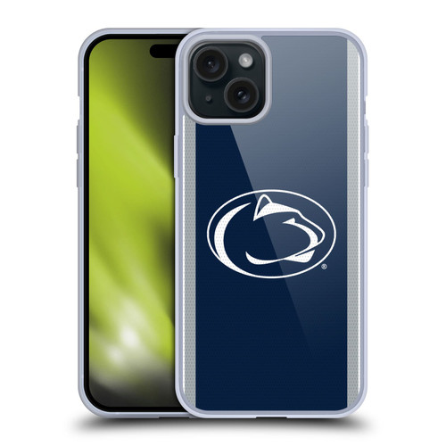 Pennsylvania State University PSU The Pennsylvania State University Football Jersey Soft Gel Case for Apple iPhone 15 Plus