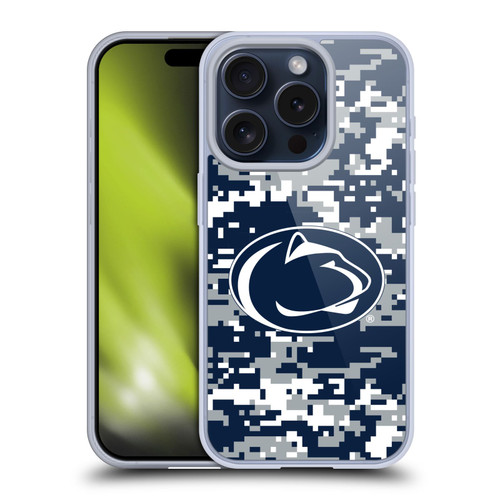 Pennsylvania State University PSU The Pennsylvania State University Digital Camouflage Soft Gel Case for Apple iPhone 15 Pro