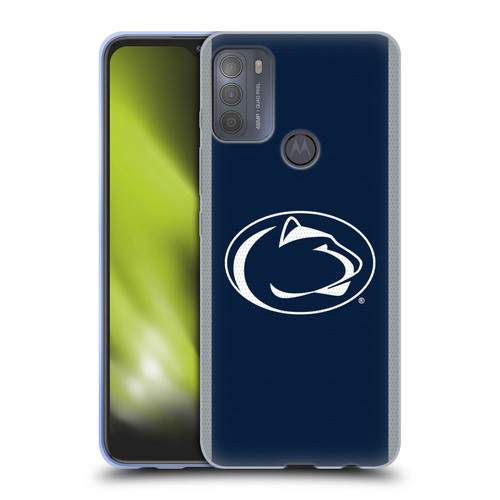 Pennsylvania State University PSU The Pennsylvania State University Football Jersey Soft Gel Case for Motorola Moto G50