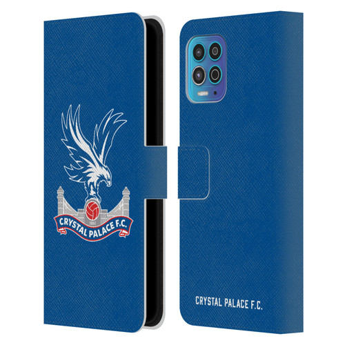 Crystal Palace FC Crest Plain Leather Book Wallet Case Cover For Motorola Moto G100