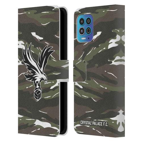 Crystal Palace FC Crest Woodland Camouflage Leather Book Wallet Case Cover For Motorola Moto G100