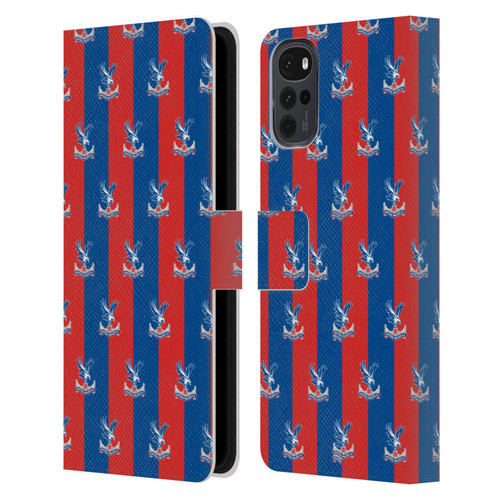 Crystal Palace FC Crest Pattern Leather Book Wallet Case Cover For Motorola Moto G22