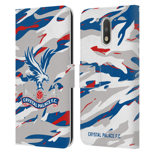 Crystal Palace FC Crest Camouflage Leather Book Wallet Case Cover For Motorola Moto G41