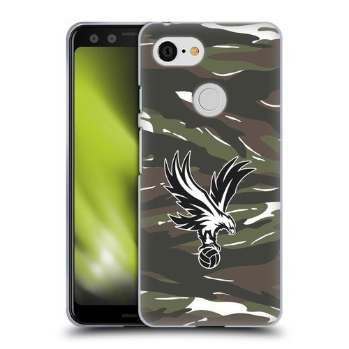 Crystal Palace FC Crest Woodland Camouflage Soft Gel Case for Google Pixel 3