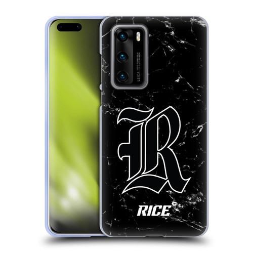 Rice University Rice University Black And White Marble Soft Gel Case for Huawei P40 5G