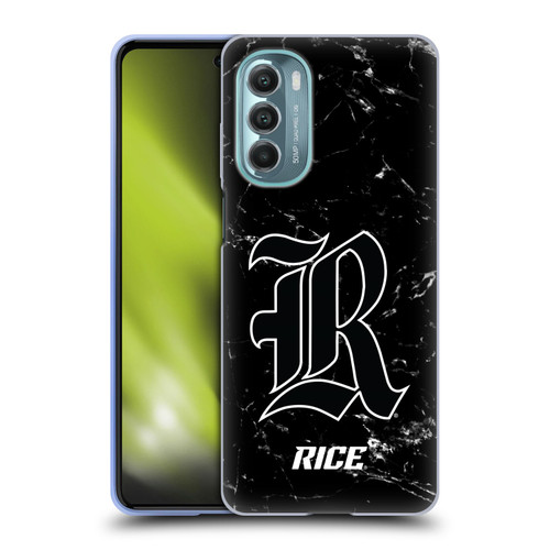 Rice University Rice University Black And White Marble Soft Gel Case for Motorola Moto G Stylus 5G (2022)