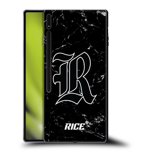 Rice University Rice University Black And White Marble Soft Gel Case for Samsung Galaxy Tab S8 Ultra
