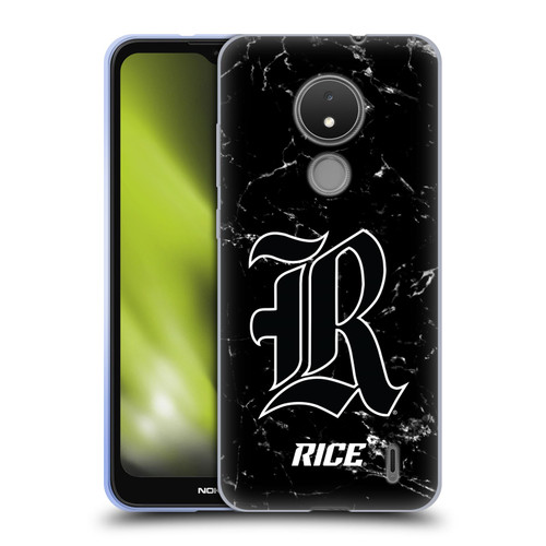 Rice University Rice University Black And White Marble Soft Gel Case for Nokia C21