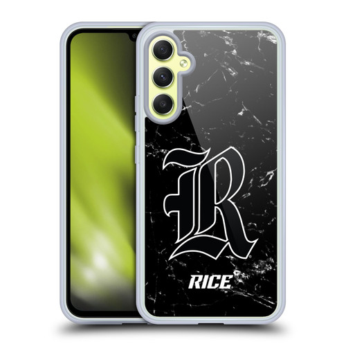 Rice University Rice University Black And White Marble Soft Gel Case for Samsung Galaxy A34 5G