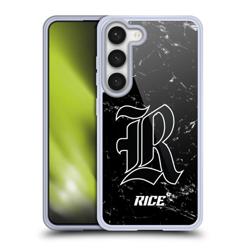 Rice University Rice University Black And White Marble Soft Gel Case for Samsung Galaxy S23 5G