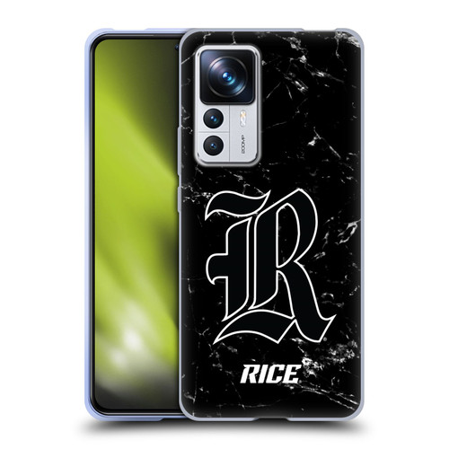 Rice University Rice University Black And White Marble Soft Gel Case for Xiaomi 12T Pro