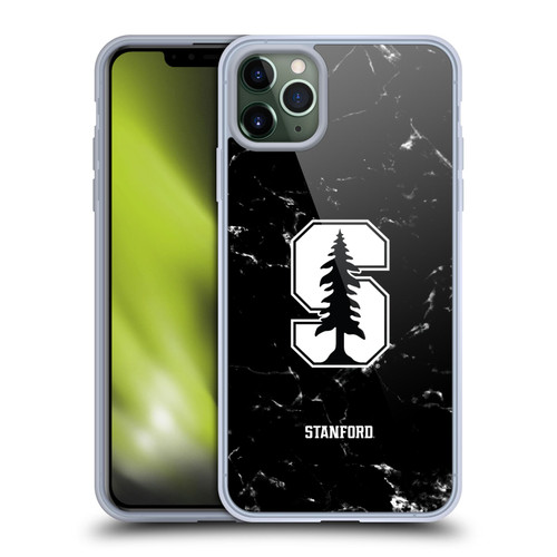 Stanford University The Farm Stanford University Black And White Marble Soft Gel Case for Apple iPhone 11 Pro Max