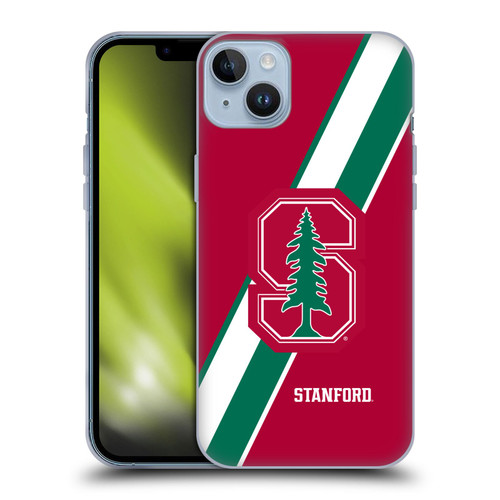 Stanford University The Farm Stanford University Stripes Soft Gel Case for Apple iPhone 14 Plus