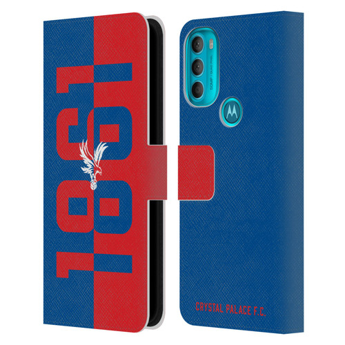 Crystal Palace FC Crest 1861 Leather Book Wallet Case Cover For Motorola Moto G71 5G