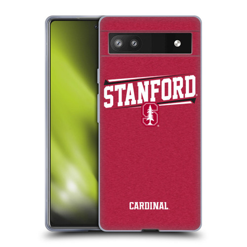 Stanford University The Farm Stanford University Double Bar Soft Gel Case for Google Pixel 6a