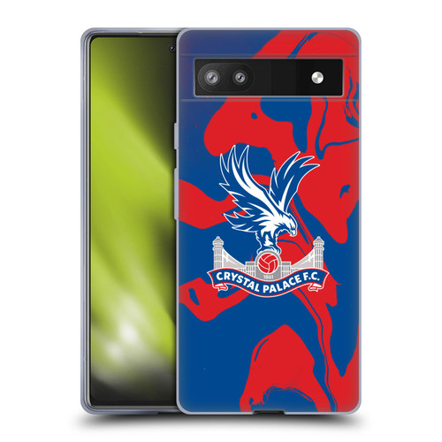 Crystal Palace FC Crest Red And Blue Marble Soft Gel Case for Google Pixel 6a
