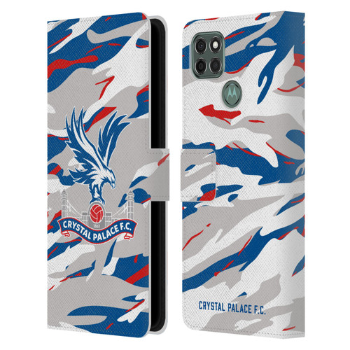 Crystal Palace FC Crest Camouflage Leather Book Wallet Case Cover For Motorola Moto G9 Power
