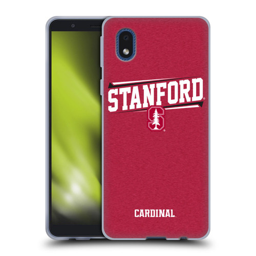 Stanford University The Farm Stanford University Double Bar Soft Gel Case for Samsung Galaxy A01 Core (2020)