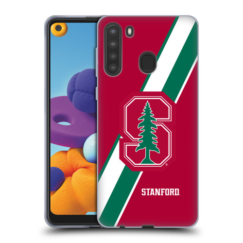 Stanford University The Farm Stanford University Stripes Soft Gel Case for Samsung Galaxy A21 (2020)