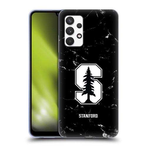 Stanford University The Farm Stanford University Black And White Marble Soft Gel Case for Samsung Galaxy A32 (2021)