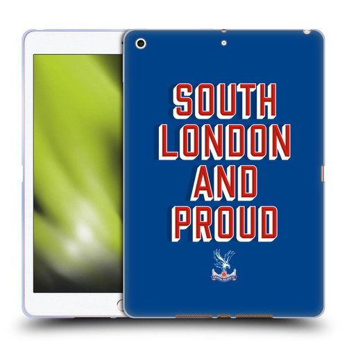 Crystal Palace FC Crest South London And Proud Soft Gel Case for Apple iPad 10.2 2019/2020/2021