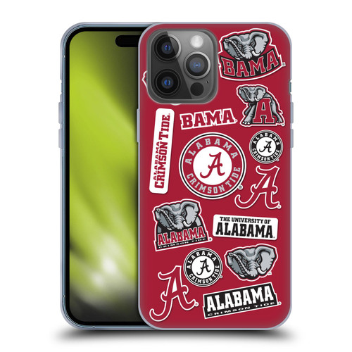 University Of Alabama UA The University Of Alabama Art Collage Soft Gel Case for Apple iPhone 14 Pro Max