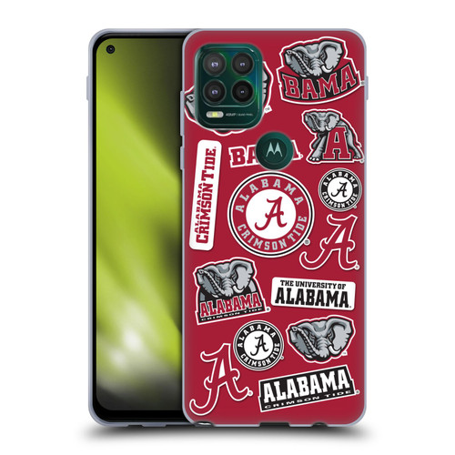 University Of Alabama UA The University Of Alabama Art Collage Soft Gel Case for Motorola Moto G Stylus 5G 2021