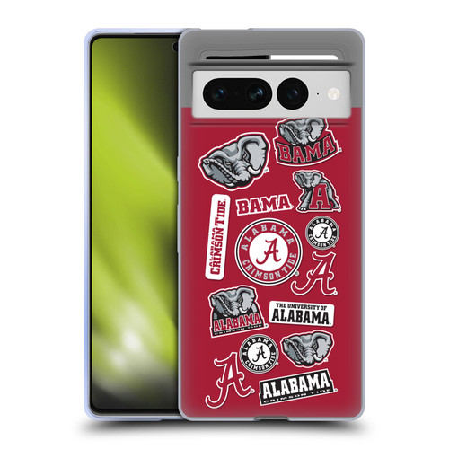 University Of Alabama UA The University Of Alabama Art Collage Soft Gel Case for Google Pixel 7 Pro