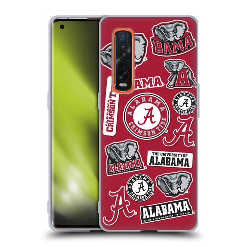 University Of Alabama UA The University Of Alabama Art Collage Soft Gel Case for OPPO Find X2 Pro 5G