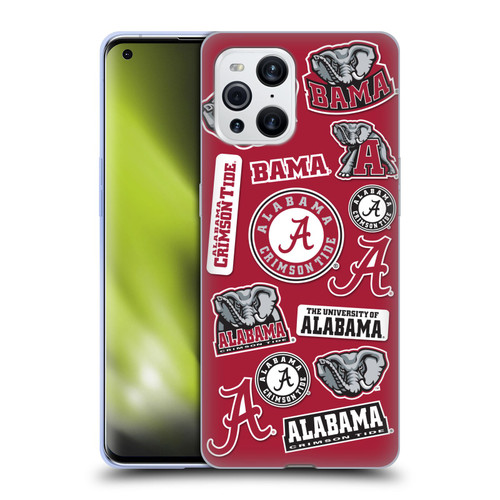 University Of Alabama UA The University Of Alabama Art Collage Soft Gel Case for OPPO Find X3 / Pro