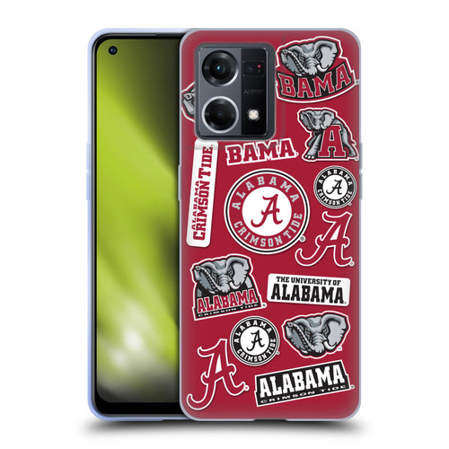 University Of Alabama UA The University Of Alabama Art Collage Soft Gel Case for OPPO Reno8 4G